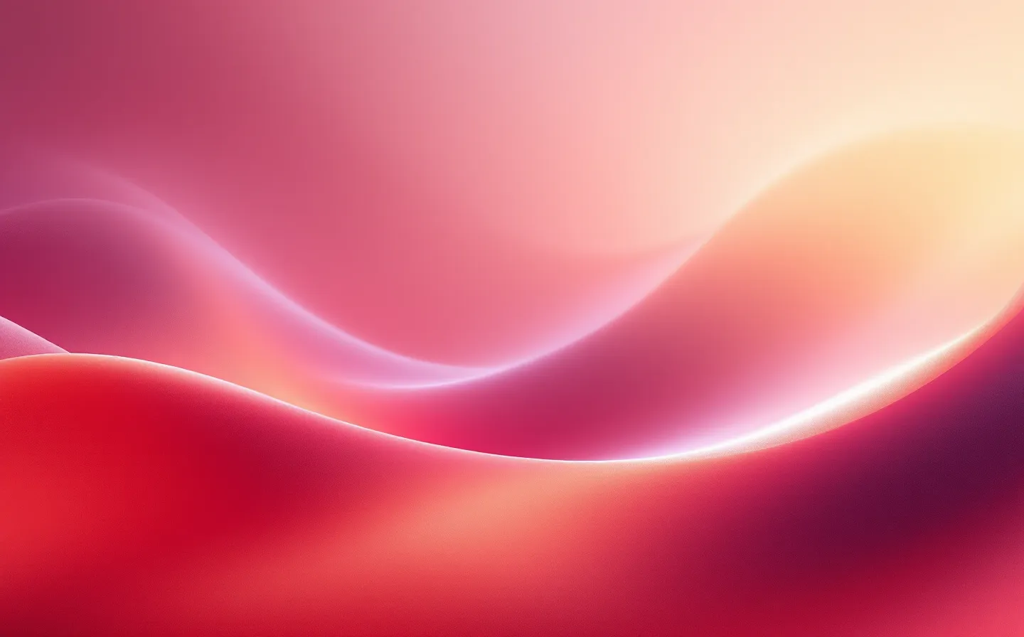 An explosive warm orange-red-to-magenta-pink gradient gallery canvas with a faint abstract two-peptide line-watermark converging on a shared node